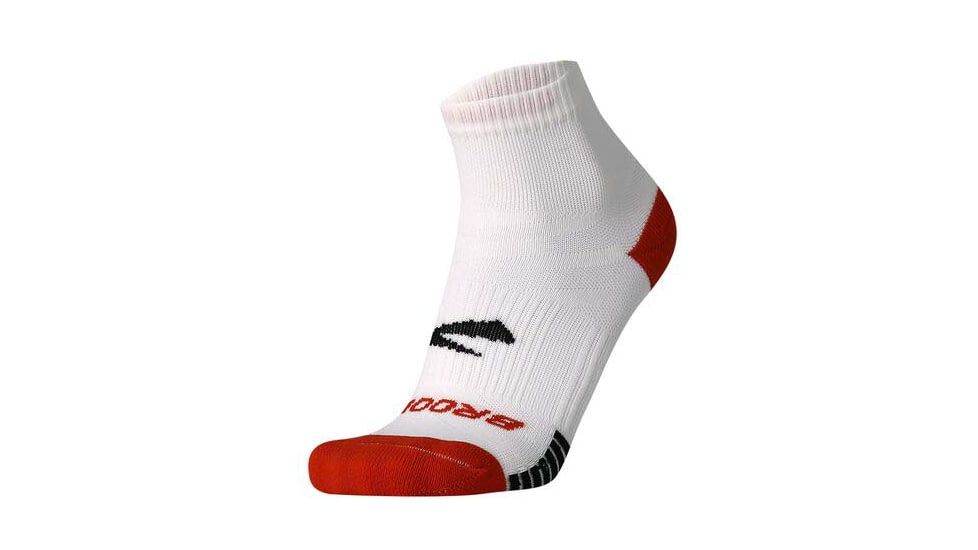 Brooks Ghost Lite Quarter 2-Pack Sock, White/Clay &amp; Clay/Lt Peak, M, 280497172.030