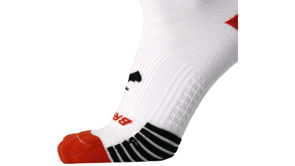 Brooks Ghost Lite Quarter 2-Pack Sock, White/Clay &amp; Clay/Lt Peak, M, 280497172.030