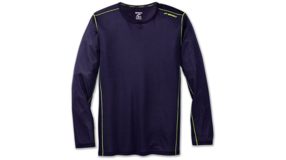 Brooks Ghost Long Sleeve - Mens, Navy/Nightlife, Medium, 211132410.030