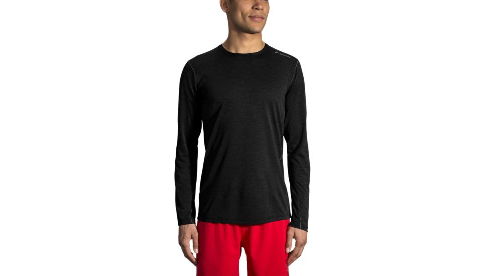 Brooks Ghost Long Sleeve Running Top - Mens, Black, L, 211132001.035