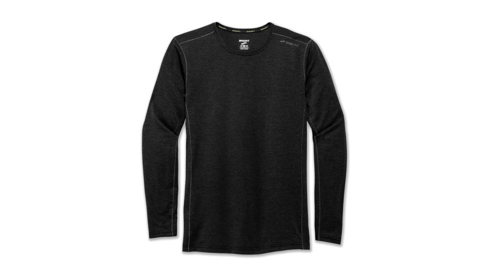 Brooks Ghost Long Sleeve Running Top - Mens, Black, L, 211132001.035