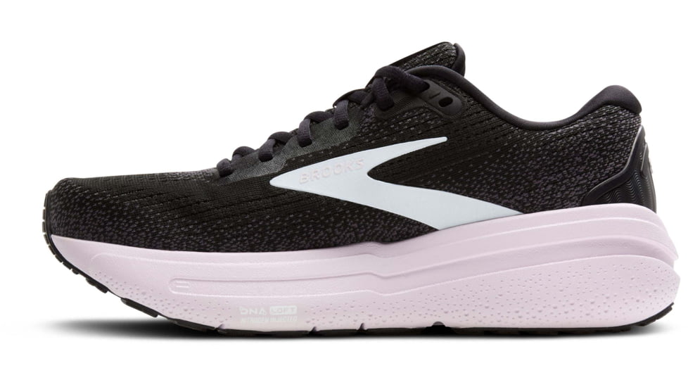Brooks Ghost Max 2 Road Running Shoes - Womens, Black/White/Orchid Ice, 8.5 US/Medium, 1204201B077.085
