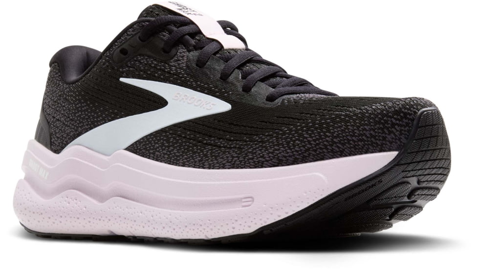Brooks Ghost Max 2 Road Running Shoes - Womens, Black/White/Orchid Ice, 8.5 US/Medium, 1204201B077.085