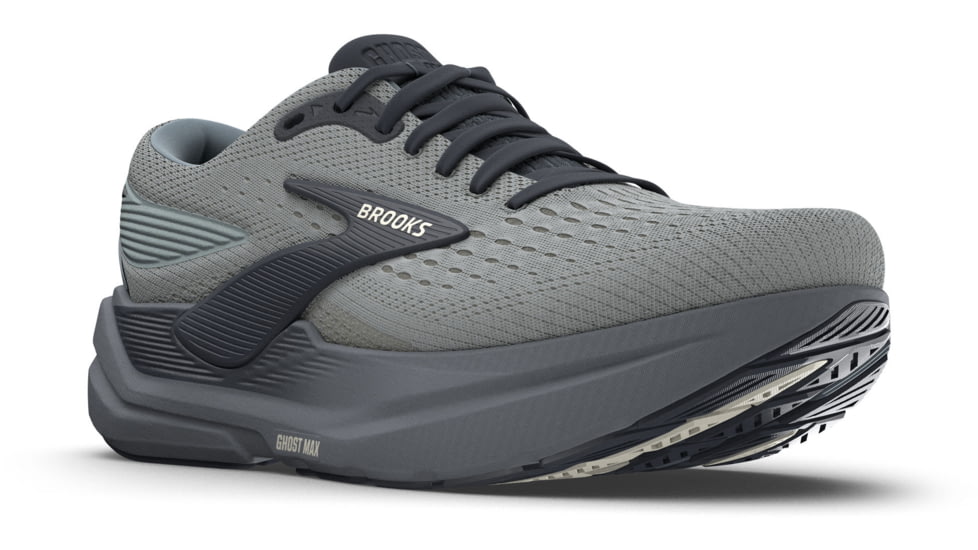Brooks Ghost Max 3 Road Running - Mens, Primer Grey/Ebony, 8, 1D, 1104641D069.080