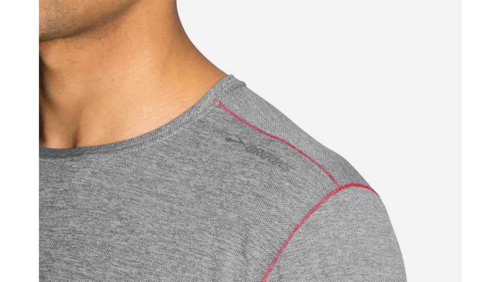 Brooks Ghost Men's Running Long Sleeve Shirt, Heather Asphalt, Small 211132-Heather Asphalt-S