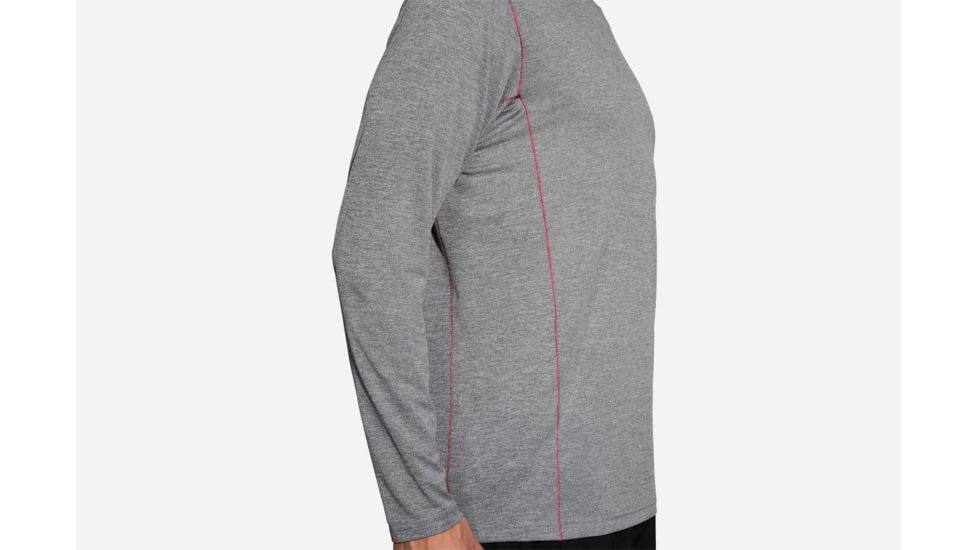 Brooks Ghost Men's Running Long Sleeve Shirt, Heather Asphalt, Small 211132-Heather Asphalt-S