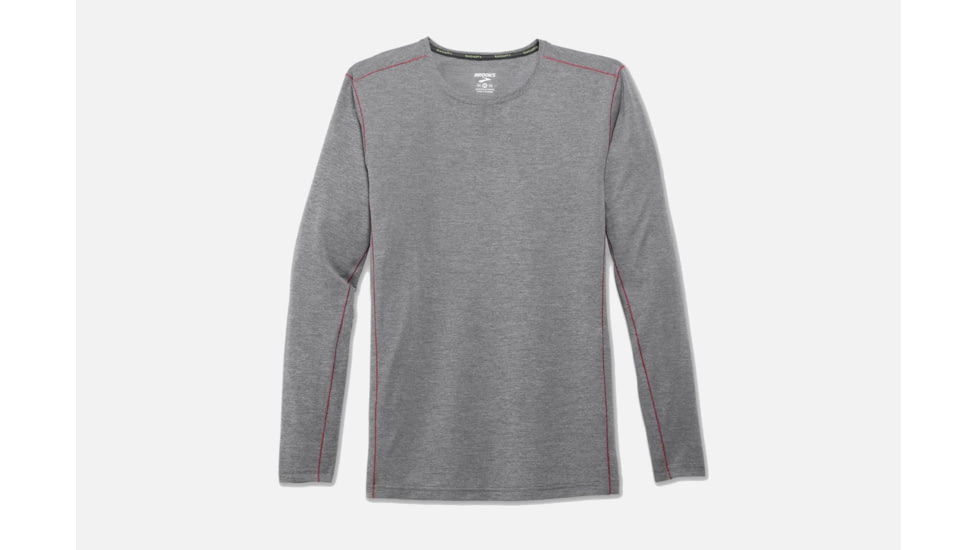 Brooks Ghost Men's Running Long Sleeve Shirt, Heather Asphalt, Small 211132-Heather Asphalt-S