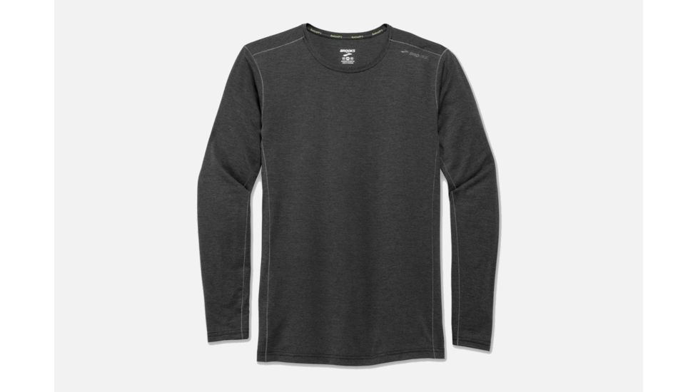 Brooks Ghost Men's Running Long Sleeve Shirt, Heather Black, Extra Large 211132-Heather Black-XL