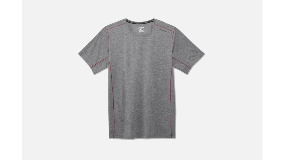 Brooks Ghost Men's Short Sleeve Shirt, Heather Asphalt, Extra Large 211133-Heather Asphalt-XL