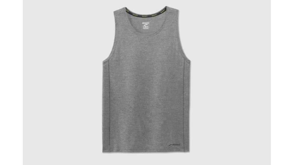 Brooks Ghost Mens Running Tank, Heather Asphalt, Extra Large, 211134-HeatherAsphalt-XL