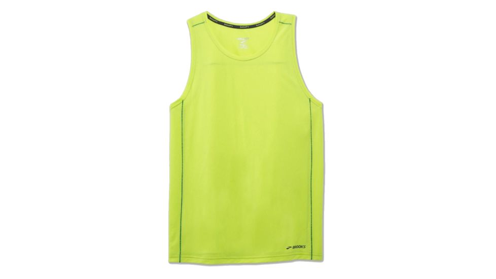 Brooks Ghost Mens Running Tank, Lime, 2XL, 211134-Lime-XXL