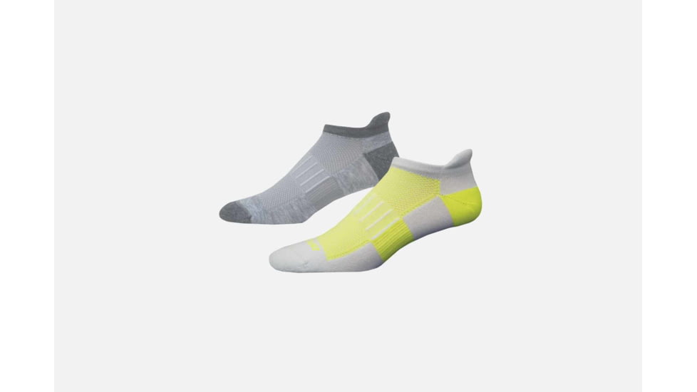 Brooks Ghost Midweight Running Socks, Pack of 2, Oxford/AsphaltWhite/Nightlife, Large 741543-Oxford/AsphaltWhite/Nightlife-L