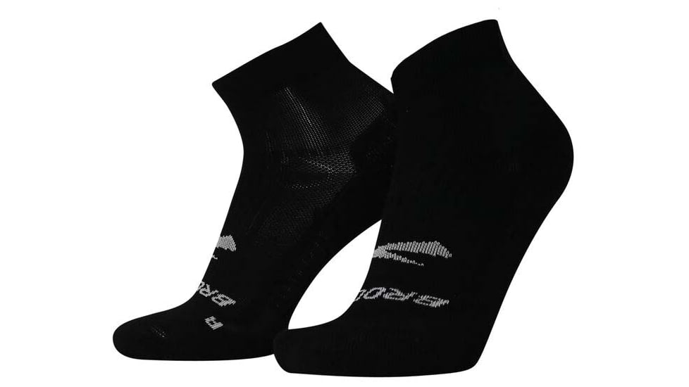 Brooks Ghost Quarter Sock, Black, L, 280499001.035