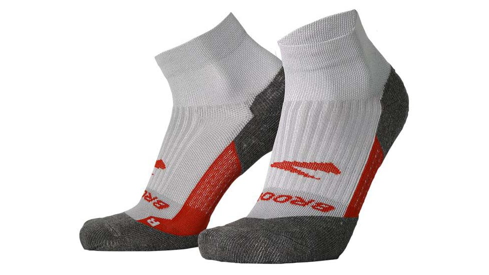 Brooks Ghost Quarter Sock, Light Pikes Peak/Red Clay, M, 280499094.030