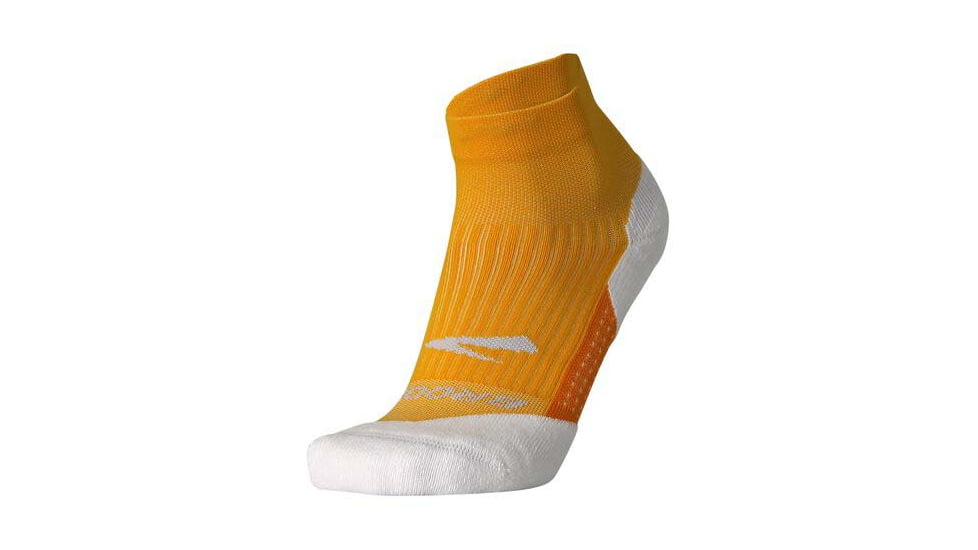 Brooks Ghost Quarter Sock, Sun Glow/Marigold/White, XL, 280499824.040