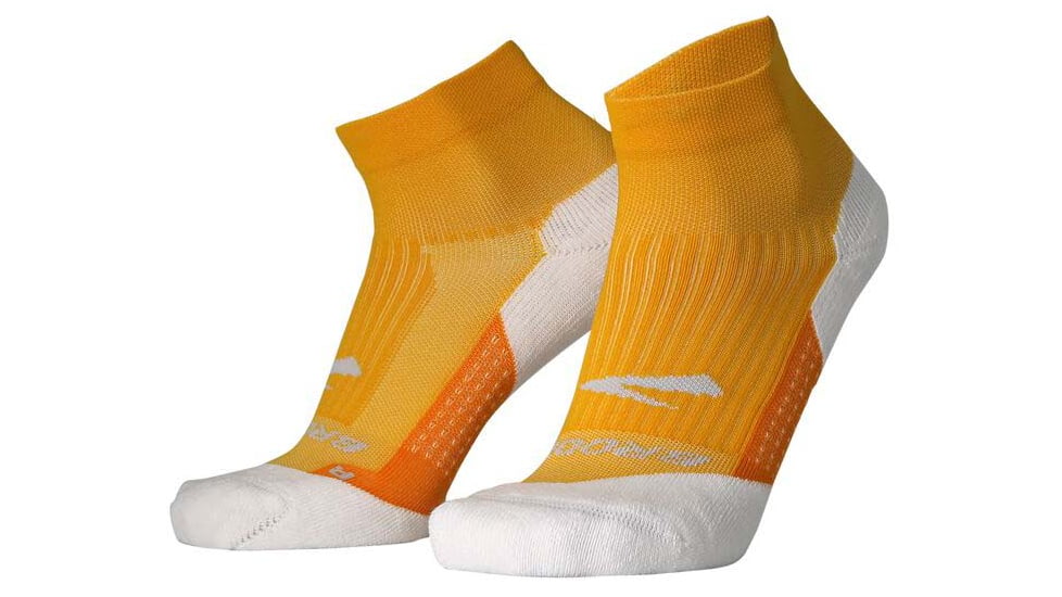 Brooks Ghost Quarter Sock, Sun Glow/Marigold/White, XL, 280499824.040