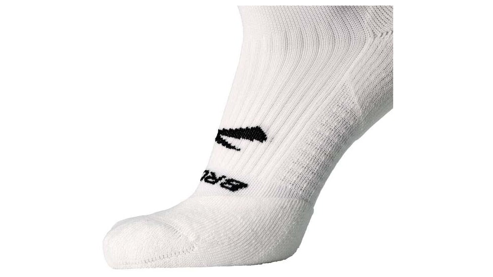Brooks Ghost Quarter Sock, White, M, 280499100.030