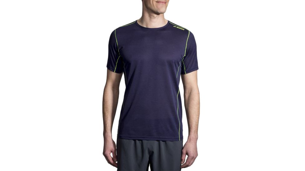 Brooks Ghost Short Sleeve Shirt - Mens, Navy/Nightlife, Extra Large, 211133410.040