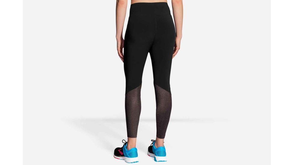 Brooks Ghost Women's High-Waist Mesh Crop, Black, Large 221261-Black-L