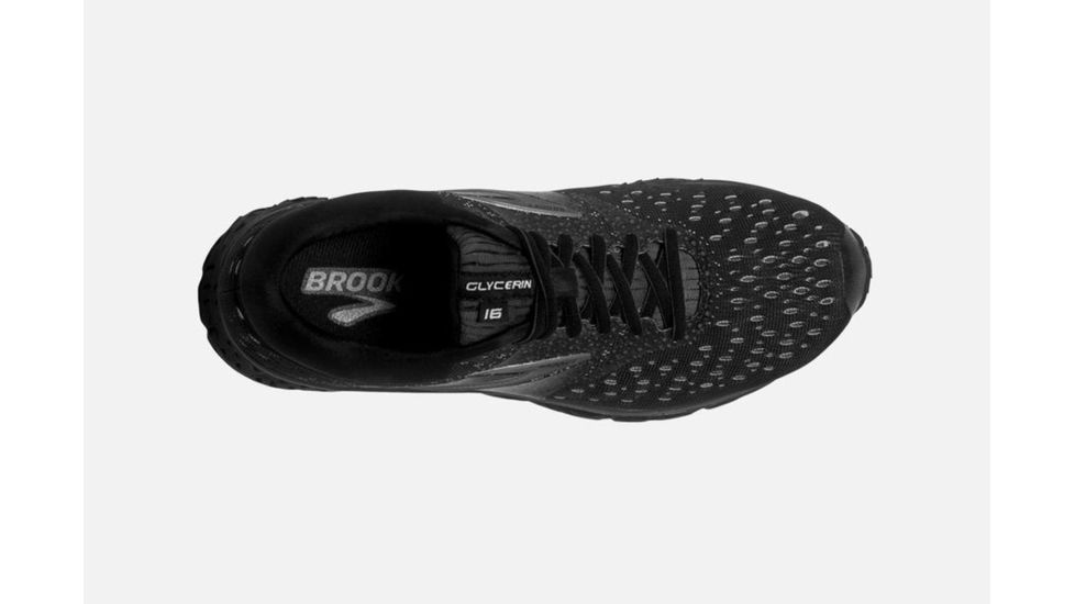 Brooks Glycerin 16 Mens Road Running Shoes, Black/Ebony, 14 US, Medium, 1102891D071.140