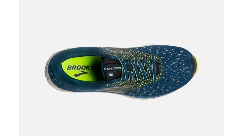 Brooks Glycerin 16 Mens Road Running Shoes, Blue/Nightlife/Black, 15 US, Medium, 1102891D429.150