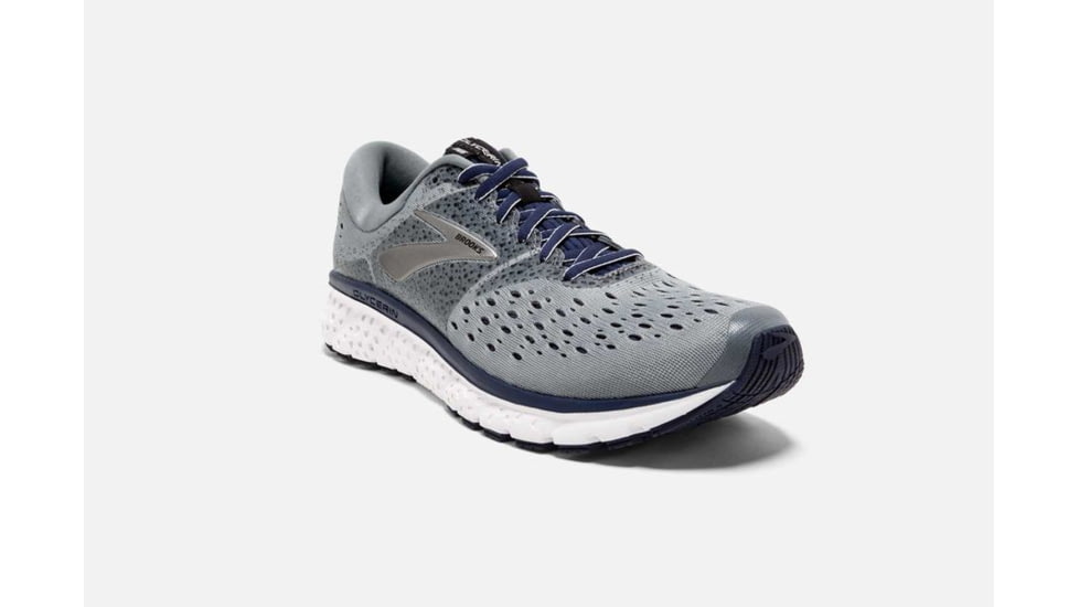 Brooks Glycerin 16 Mens Road Running Shoes, Grey/Navy/Black, 8.5 US, Wide, 1102892E059.085
