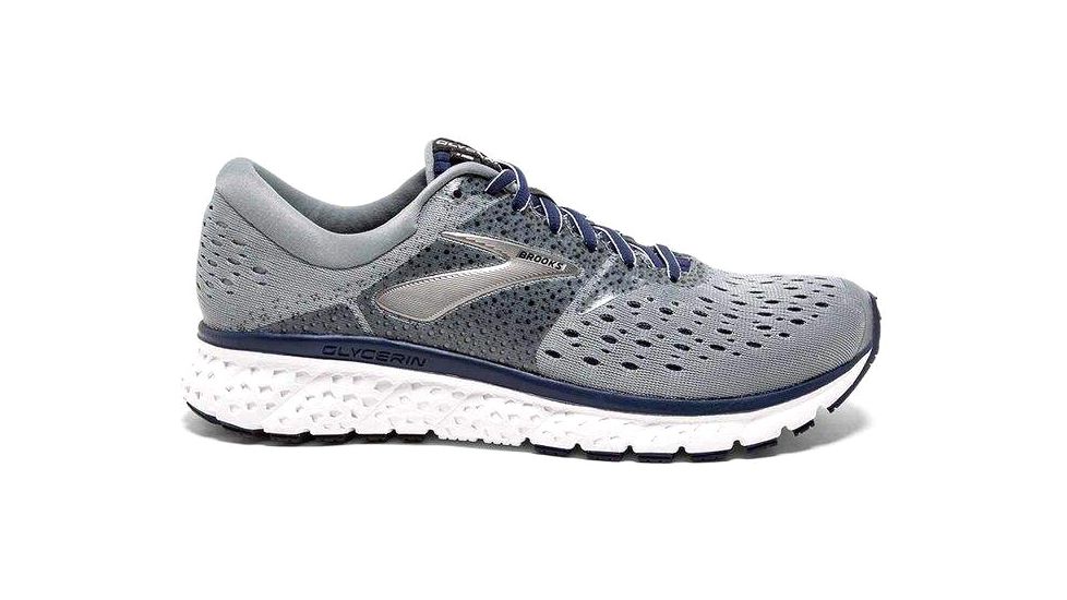 Brooks Glycerin 16 Road Running Shoes - Mens, Grey/Navy/Black, Medium, 10 US, 1102891D059.100