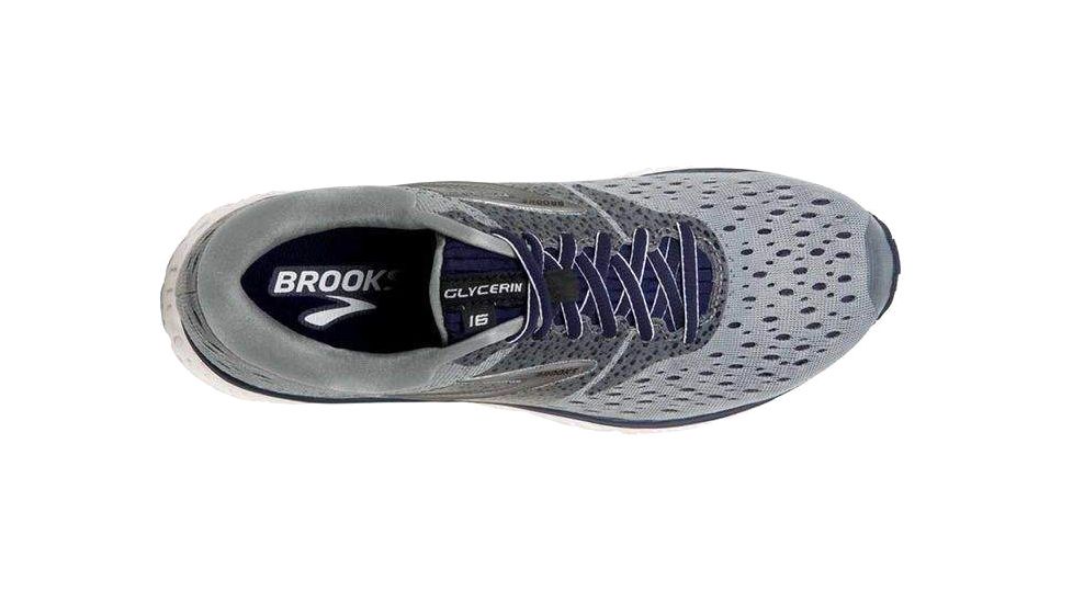 Brooks Glycerin 16 Road Running Shoes - Mens, Grey/Navy/Black, Medium, 10 US, 1102891D059.100