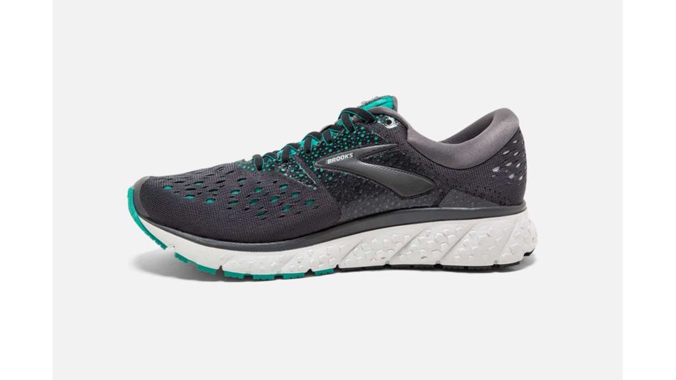 Brooks Glycerin 16 Womens Road Running Shoes, Ebony/Green/Black, 9.5 US, Medium, 1202781B081.095