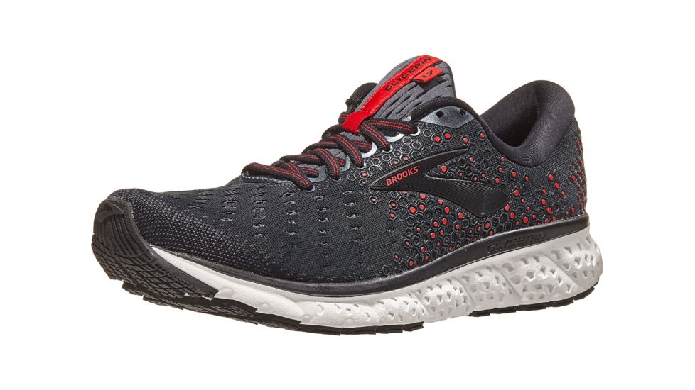 Brooks Glycerin 17 - Mens, Black/Ebony/Red, Medium, 9.0, 1102961D021.090