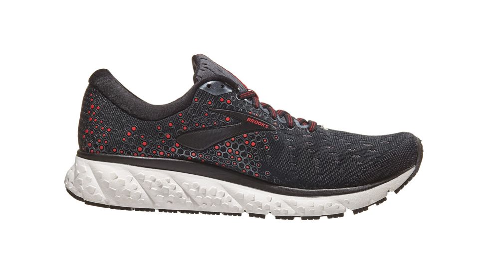 Brooks Glycerin 17 - Mens, Black/Ebony/Red, Medium, 9.0, 1102961D021.090