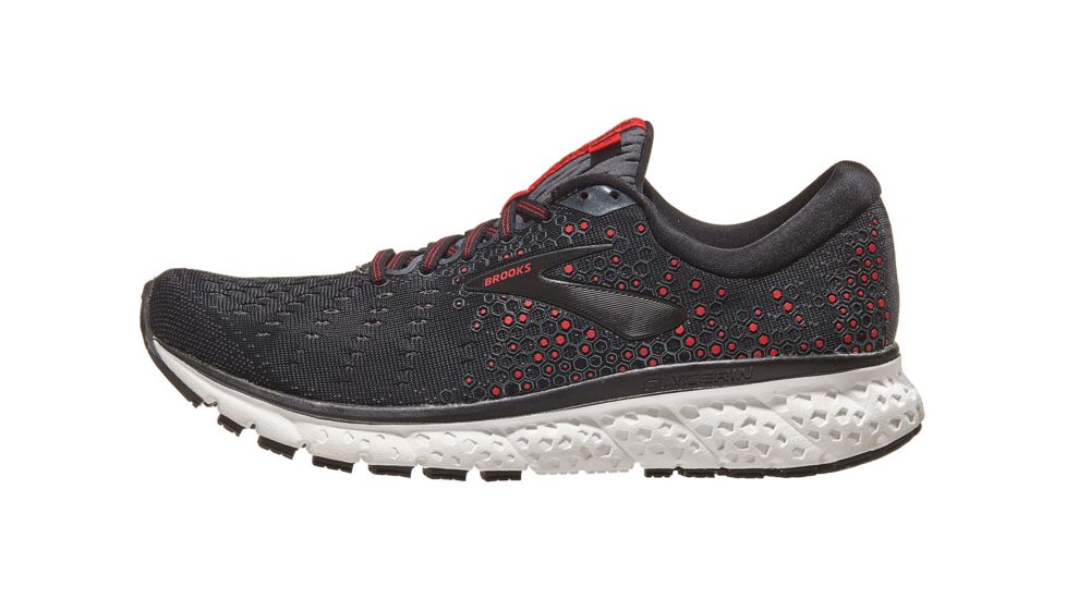 Brooks Glycerin 17 - Mens, Black/Ebony/Red, Medium, 9.0, 1102961D021.090