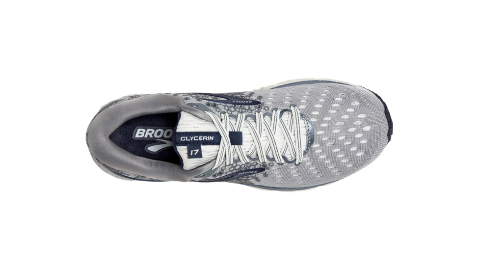 Brooks Glycerin 17 Road Running Shoe - Mens, Grey/Navy/White, 8.5D, 1102961D015.085
