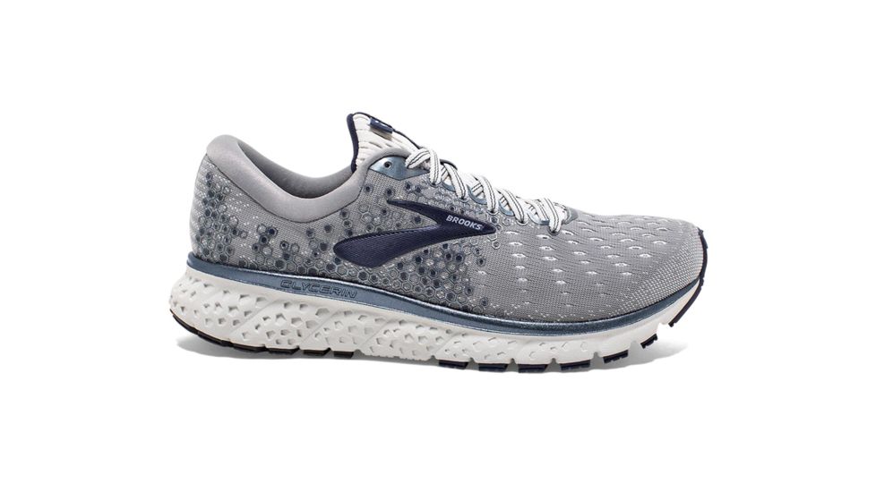 Brooks Glycerin 17 Road Running Shoe - Mens, Grey/Navy/White, 8.5D, 1102961D015.085