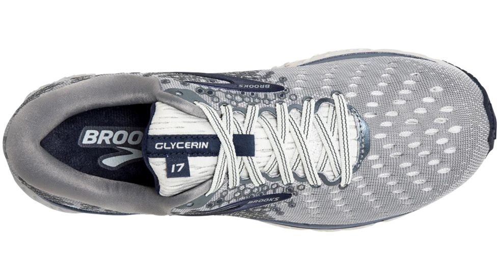 Brooks Glycerin 17 Road Running Shoes - Mens, Grey/Navy/White, 8.5D, 1102961D015.085