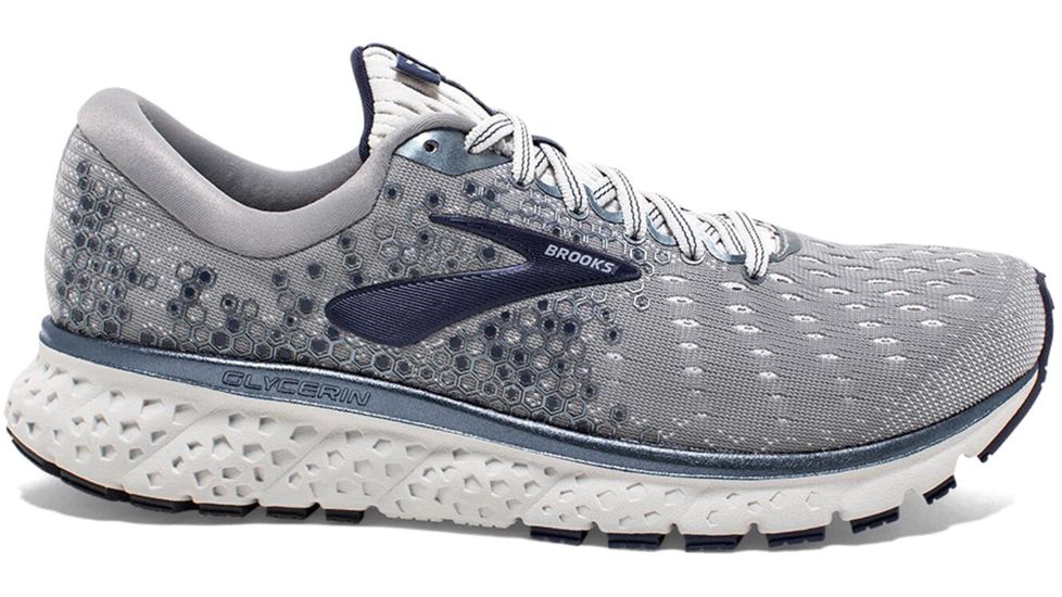 Brooks Glycerin 17 Road Running Shoes - Mens, Grey/Navy/White, 8.5D, 1102961D015.085