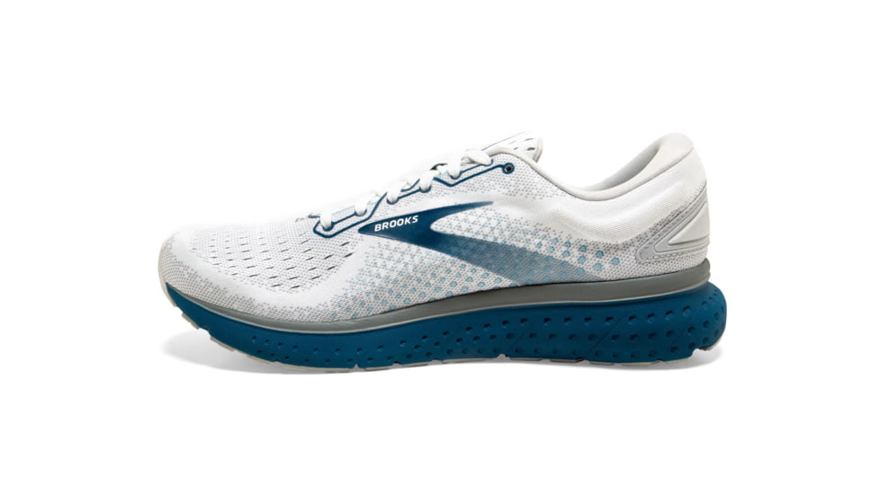 Brooks Glycerin 18 Road Running Shoe - Mens, White/Grey/Poseidon, 11.5D, 1103291D178.115
