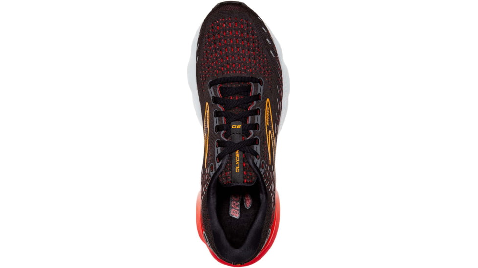 Brooks Glycerin 20 Running Shoes - Mens, Black/Blackened Pearl/Fiery Red, 8.5, 1103821D090.085