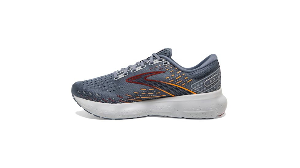 Brooks Glycerin 20 Running Shoes - Mens, Grey/Chili Oil/Orange, 10.0, 1103821D034.100