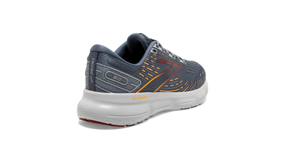 Brooks Glycerin 20 Running Shoes - Mens, Grey/Chili Oil/Orange, 10.0, 1103821D034.100