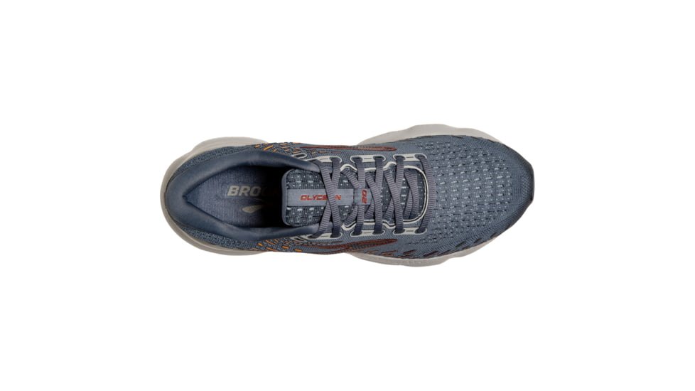 Brooks Glycerin 20 Running Shoes - Mens, Grey/Chili Oil/Orange, 10.0, 1103821D034.100