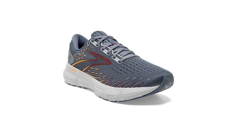 Brooks Glycerin 20 Running Shoes - Mens, Grey/Chili Oil/Orange, 10.0, 1103821D034.100