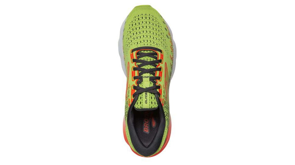 Brooks Glycerin 20 Running Shoes - Mens, Lime/Red/Ebony, 9.5, 1103821D725.095