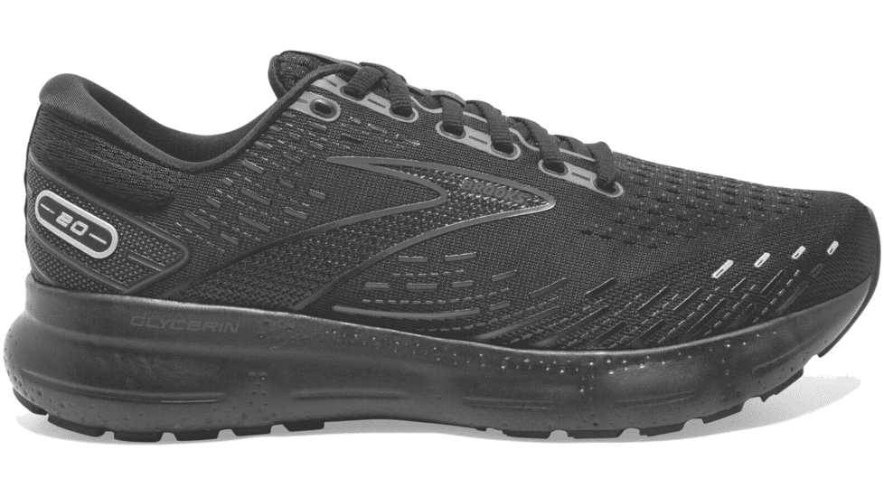 Brooks Glycerin 20 Running Shoes - Mens, Black/Black/Ebony, 7.5, 1103821D020.075