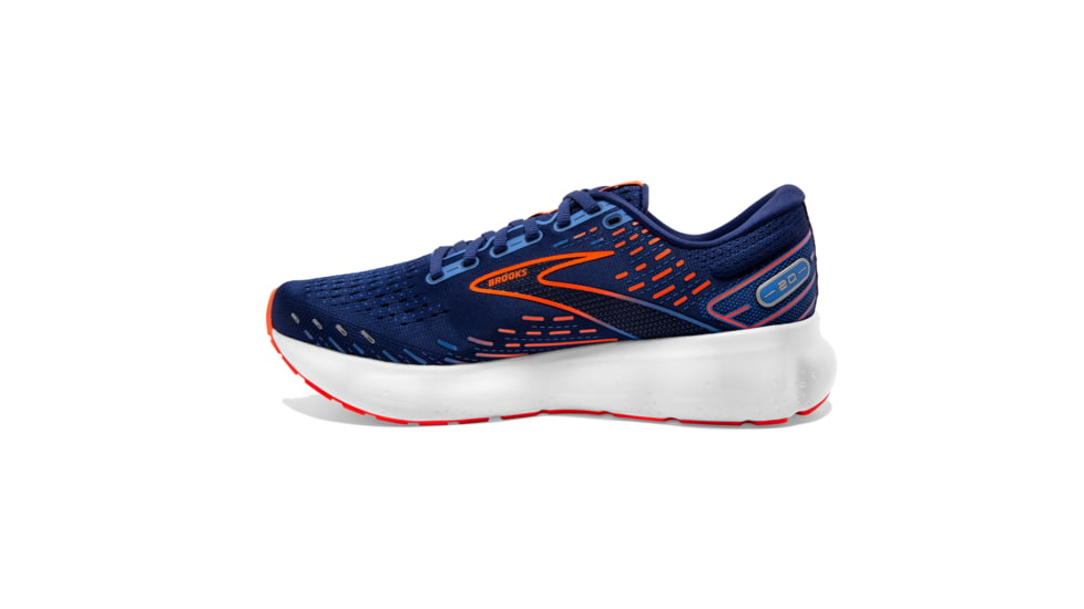 Brooks Glycerin 20 Running Shoes - Mens, Medium, Blue Depths/Palace Blue/Orange, 12.5, 1103821D444.125