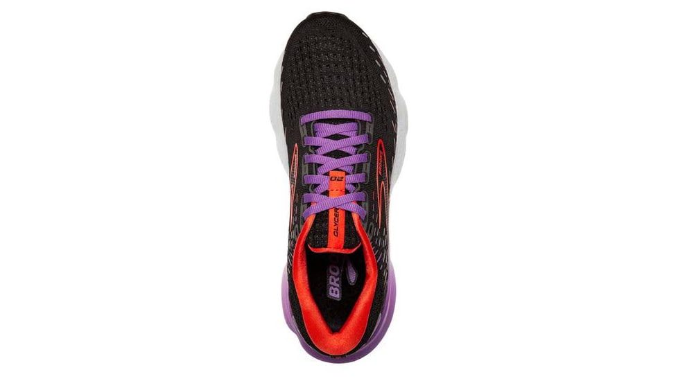 Brooks Glycerin 20 Running Shoes - Womens, Medium, Black/Bellflower/Fiesta, 7.5, 1203691B013.075
