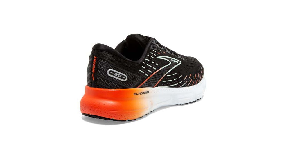 Brooks Glycerin 20 Running Shoes - Womens, Medium, Black/Red/Opal, 8.5, 1203691B045.085
