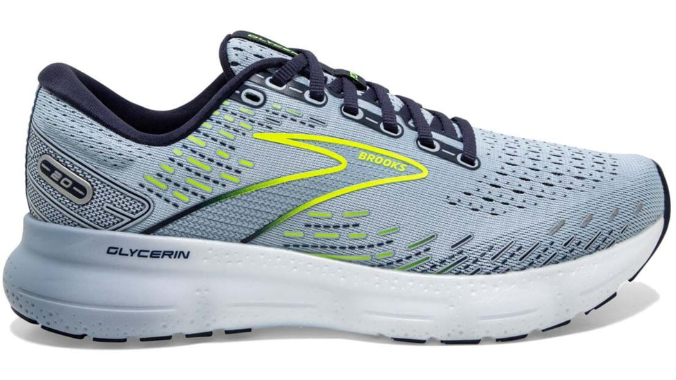 Brooks Glycerin 20 Running Shoes - Womens, Medium, Light Blue/Peacoat/Nightlife, 10.0, 1203691B416.100