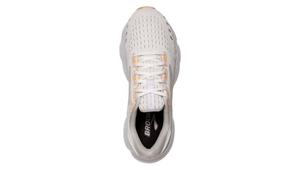 Brooks Glycerin 20 Running Shoes - Womens, Medium, White/Grey/Peach, 5.0, 1203691B133.050