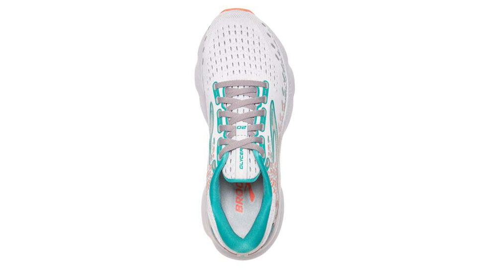 Brooks Glycerin 20 Running Shoes - Womens, Wide, Oyster/Latigo Bay/Coral, 9.0, 1203691D061.090
